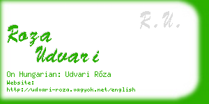 roza udvari business card